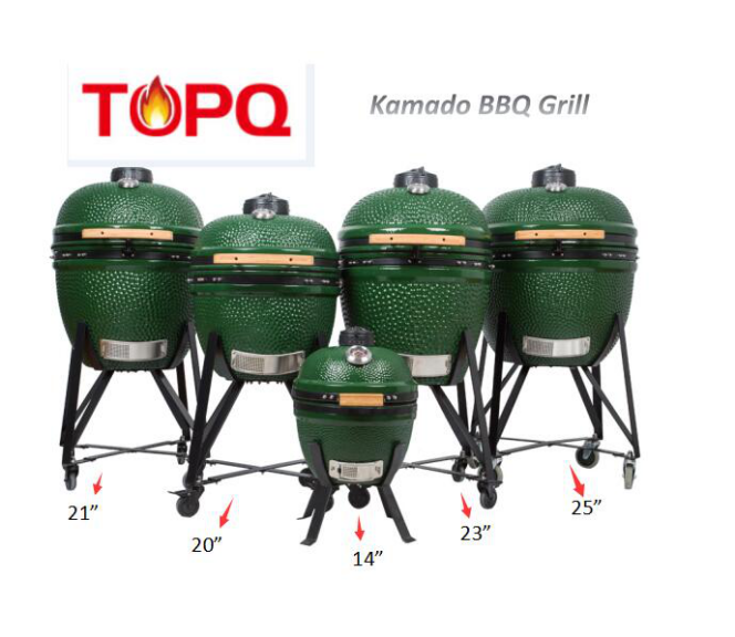 14 Inch Mini Ceramic Kamado Smoker Grills